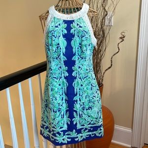 Lilly Pulitzer blue green and white dress